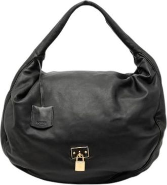 Loewe Pre-owned Shoulder Bags, female, Black, Size: ONE SIZE Pre-owned Hobo Bag