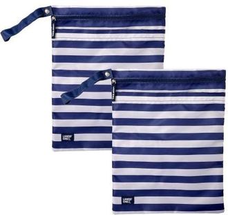 Lands End Wet Bags for Travel 2-Piece Set, Polyester Canvas Wet Dry Bag for Swimsuits, Wet Clothes, and More in Navy at Nordstrom