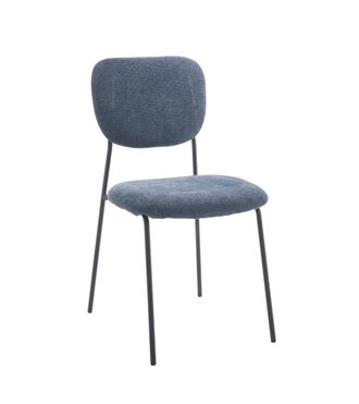 Home Heavenly Pack 4 sillas con patas negras de metal y en poli&eacute;ster azul