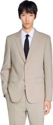 Sandro Wool suit jacket in Aluminum at Nordstrom, Size 48 Eu