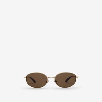 Burberry Metal Check Oval Sunglasses