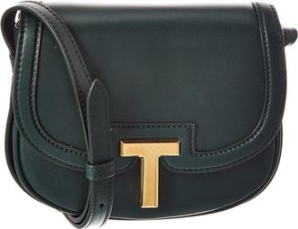Tom Ford T Plaque Leather Shoulder Bag