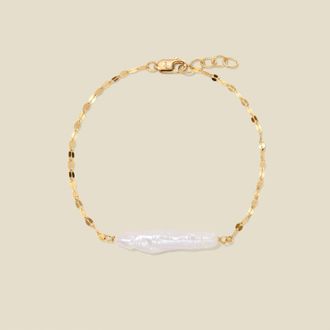 Made by Mary Baroque Pearl Bar Bracelet