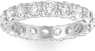 Pompeii3 Platinum 3Ct Diamond Eternity Wedding Ring Lab Grown