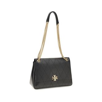 Tory Burch Womens Black Calf Leather Bos Taurus Shoulder Bag