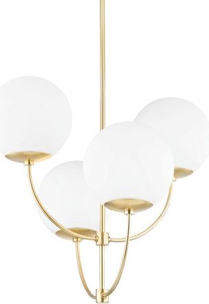 Hudson Valley Lighting Carrie 4 Light Chandelier Aged Brass - Hudson Valley