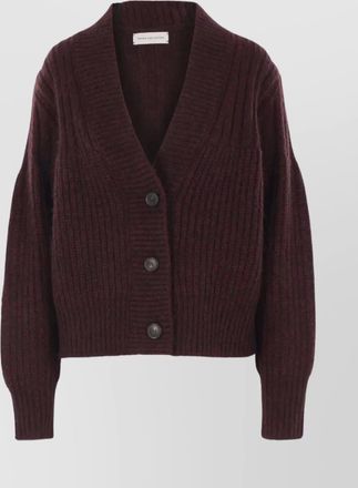 Dries Van Noten chunky knit v neck long sleeve cardigan