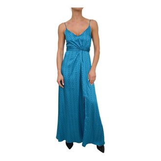 Marella Vestito Maxi Jurk - Dames - Maxi kleedjes - Blauw - XS - Polyester - Kleedjes