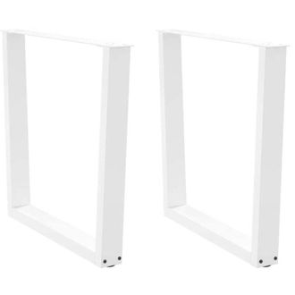 vidaXL Vidaxl - Patas Para Mesa De Comedor En Forma De V (2 Unidades), Color Blanco, 90 X (72-73,3) Cm, Acero
