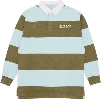 Karl Kani Lange Mouw Sport Rugby Shirt - Heren - Polos - Groen - XL - Katoen - Tops