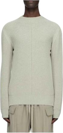 Rick Owens Fisherman Round Neck - Heren - Ronde hals truien - Beige - M - Wol - Truien & Vesten
