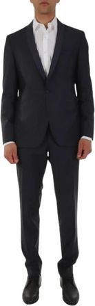 Karl Lagerfeld Single-breasted pak - Heren - Business pakken - Blauw - L - Wol - Kostuums