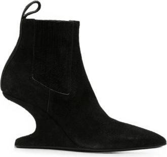 Rick Owens Schoenen, Dames, Zwart, 38 1/2 EU, Su&egrave;de, Cantilever 8 Ankle Sharp
