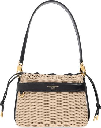 Dolce & Gabbana Schoudertas Carla - Dames - Schoudertassen - Beige - ONE Size - Leer - Tassen
