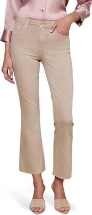 L'agence Kendra High Waist Crop Flare Jeans in Biscuit at Nordstrom, Size 30
