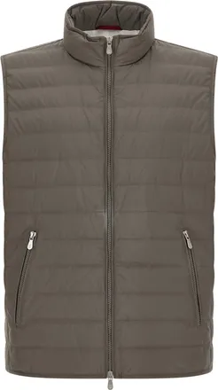 Brunello Cucinelli Bicolor Polyester Sleeveless Mens Jacket