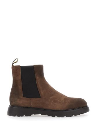 Doucal's Brown Suede Chelsea Boots