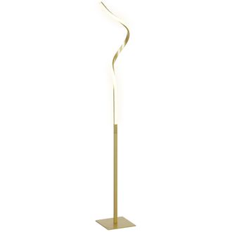 HOMCOM LED Floor Lamp - Standing Lamp With3 Adjustable Brightness Gold Tone | TJ Hughes
