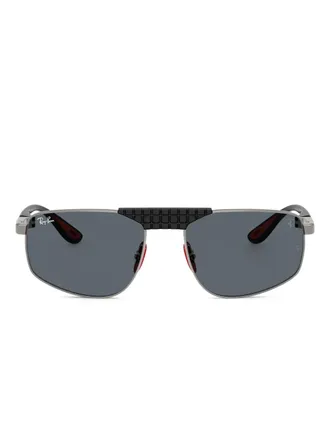 Ray-Ban geometric-frame textured sunglasses - Grey