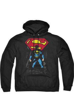 Gildan Superman Dark Alley Adult Pull Over Hoodie / Hooded Sweatshirt
