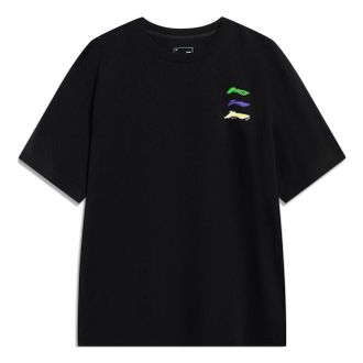 Li-Ning Triple Logo Loose Fit T-shirt Black AHST787-4