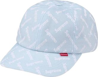 SUPREME FW26 Monogram Jacquard 6-Panel Light Blue SUP-FW26-2022-BLU