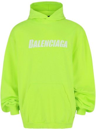 Balenciaga Caps Destroyed Graphic Print Hoodie
