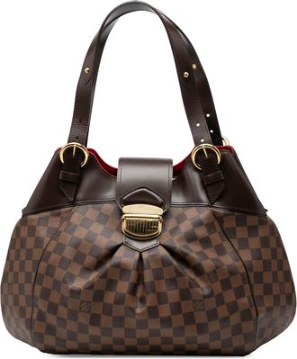 Louis Vuitton Pre-owned Womens Damier Ebene Sistina Gm - Brown Textile - One Size