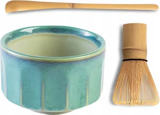 OEM Juego De T&eacute; Matcha Blue Green, Taz&oacute;n Japon&eacute;s, Batidor, Chasen, Cuchara