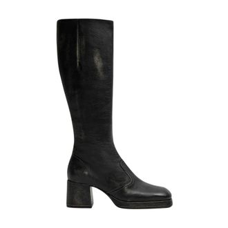 Miista Donna Laarzen - Dames - Schoenen - Zwart - Maat: 40 EU Zijde