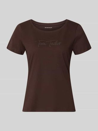Tom Tailor Regular Fit T-Shirt aus reiner Baumwolle in Dunkelbraun, Gr&ouml;&szlig;e XXXL