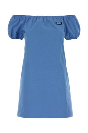 Miu Miu Cerulean Poplin Mini Dress