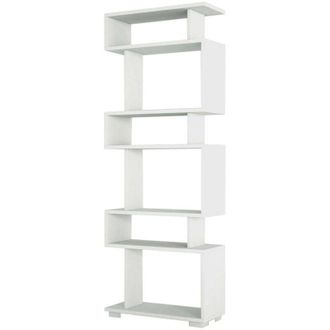Dmora Libreria Panopea, Scaffale da ufficio, Mobile portalibri, Biblioteca, 60x20h165 cm, Bianco, con imballo rinforzato, con imballo rinforzato - Dmora