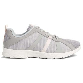 Vionic Brisk Radiant Synthetic Leather Womens Lace Up Trainers - Light Grey Cloud Pink - Size:UK 7.5