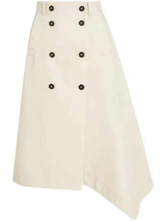 Karl Lagerfeld cotton skirt - women - Cotton/Polyester - 42 - Neutrals