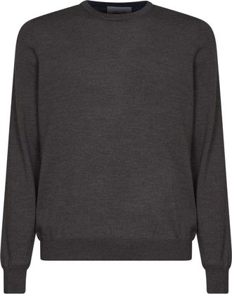 D4.0 Ronde hals gebreid - Heren - Ronde hals truien - Bruin - 4XL - Wol - Truien & Vesten