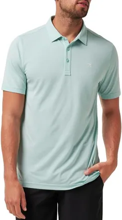 Travis Mathew The Heater Solid Short Sleeve Performance Polo in Eggshell Blue at Nordstrom, Size Xx-Large