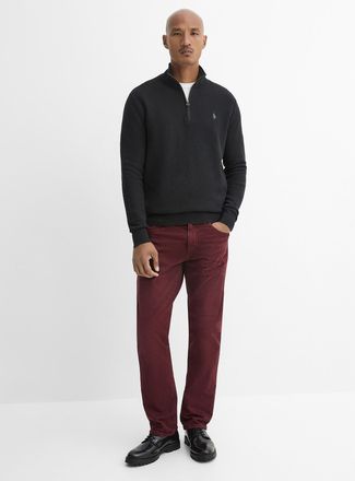 Polo Ralph Lauren Mens The Varick burgundy jean Straight, slim fit