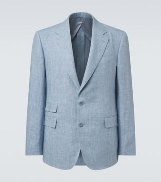 Ralph Lauren Purple Label Blazer Glen en mezcla de lino