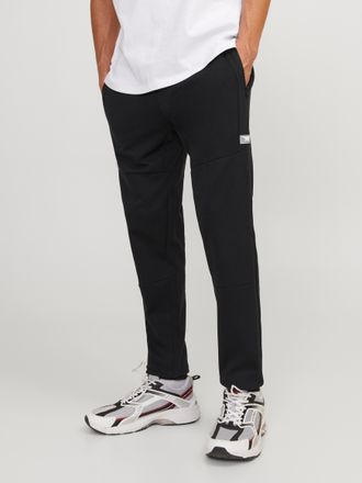 Jack & Jones Sweatpants JACK & JONES AIR SWEAT PANTS, Herren, Gr. XL, N-Gr, schwarz, angeraute Sweatware, Obermaterial: 60% Polyester, 40% Baumwolle, unifarben, sl
