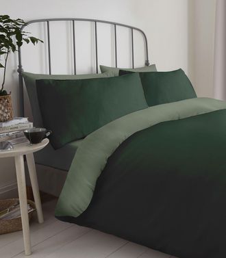 Lewis's Supersoft Reversible Bed In A Bag - Green / Sage Green - Double | TJ Hughes