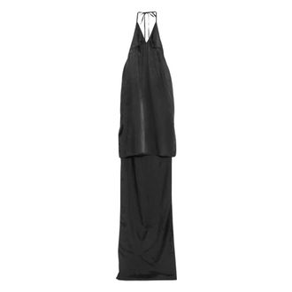 Federico Cina Kleedjes, Dames, Grijs, M, Slip Dress
