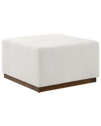 ModWay Tilden Large 28In Square Boucle Upholstered Ottoman