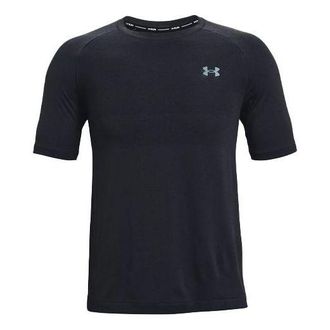 Under Armour Mens Under Armour Vanish Seamless Logo Pattern Loose Round Neck Short Sleeve Gray 1361356-016