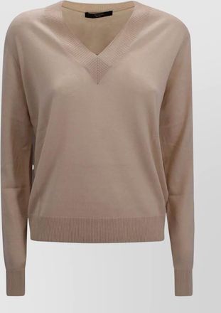 Max Mara cashmere wool v neck regular sweater