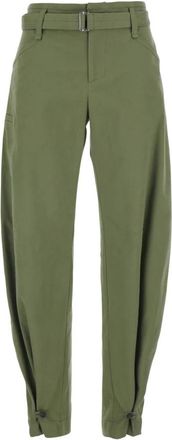 Semicouture Ryana Tapered Broeken - Dames - Broeken - Groen - L - Katoen - Broeken
