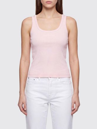 Casablanca Top slim fit in cotone elasticizzato con logo a contrasto