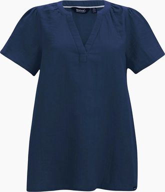 Regatta Womens Regatta Womens/Ladies Selen Short-Sleeved Shirt - Navy - Size: 16