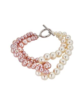 Belpearl Belpearl Silver 6-7Mm Pearl Toggle Bracelet