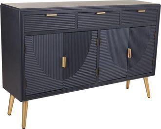 Wanderlust Deco Wanderlust Deco - Aparador de madera gris oscuro 121.5x34x81.5